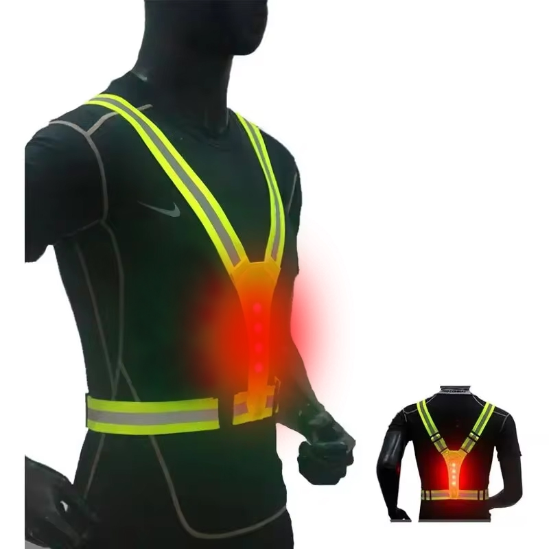 เสื้อกั๊กวิ่ง LED สะท้อนแสง สา - Reflective Cycling Vest High Visibility บทวิจารณ์และราคา