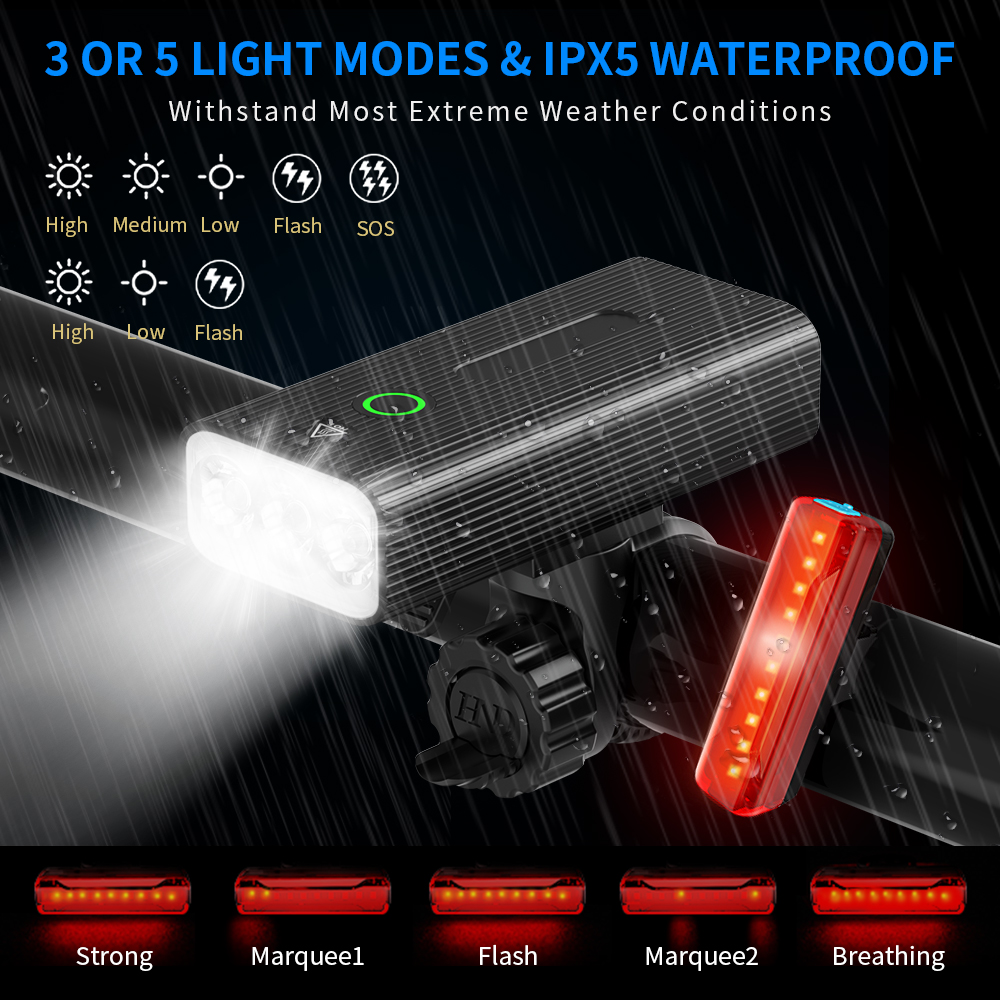 ไฟหน้าจักรยาน2000ลูเมน6400มิลล - Bike Headlight 2000 Lumens Rechargeable บทวิจารณ์และราคา