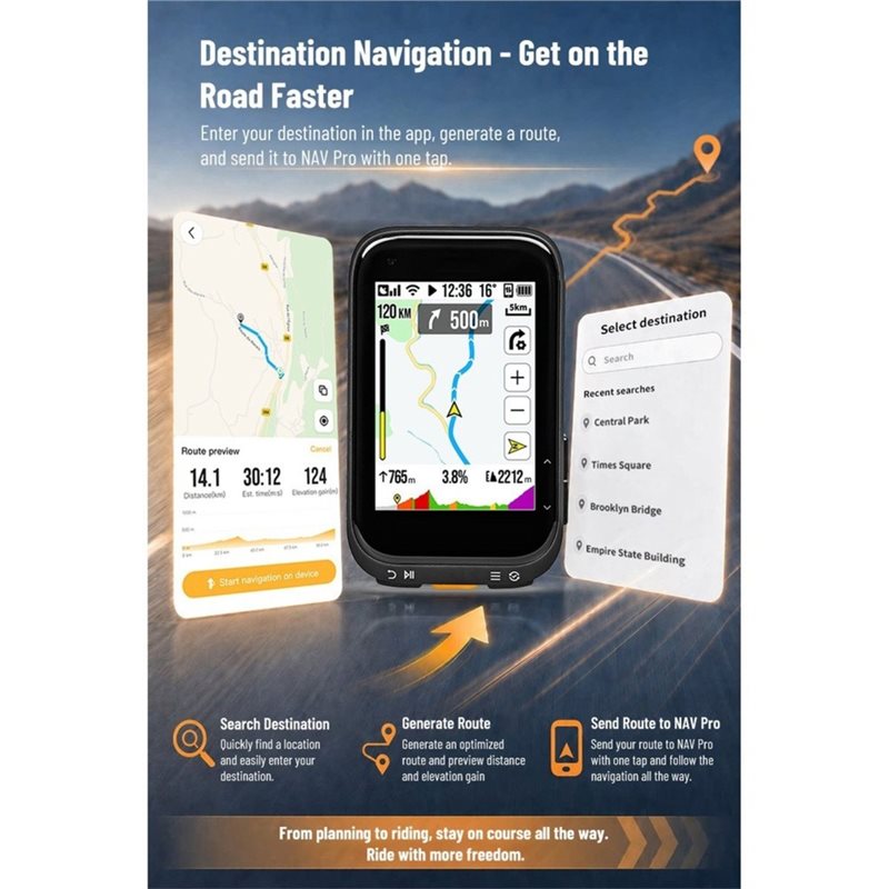 A74K-หน้าจอสีแบบสัมผัส คอมพิวเ - Cycling Computer Gps Wireless Color Screen บทวิจารณ์และราคา
