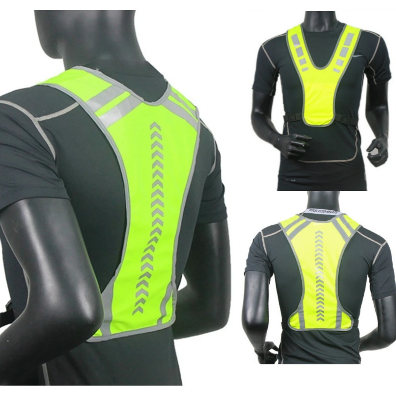 เสื้อกั๊กสะท้อนแสงสำหรับขับขี่ - Reflective Cycling Vest High Visibility บทวิจารณ์และราคา