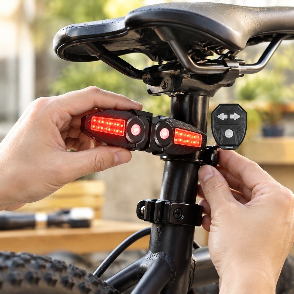 ไฟท้ายจักรยานควบคุมด้วยรีโมท พ - Turn Signal Bike Light Wireless Remote บทวิจารณ์และราคา