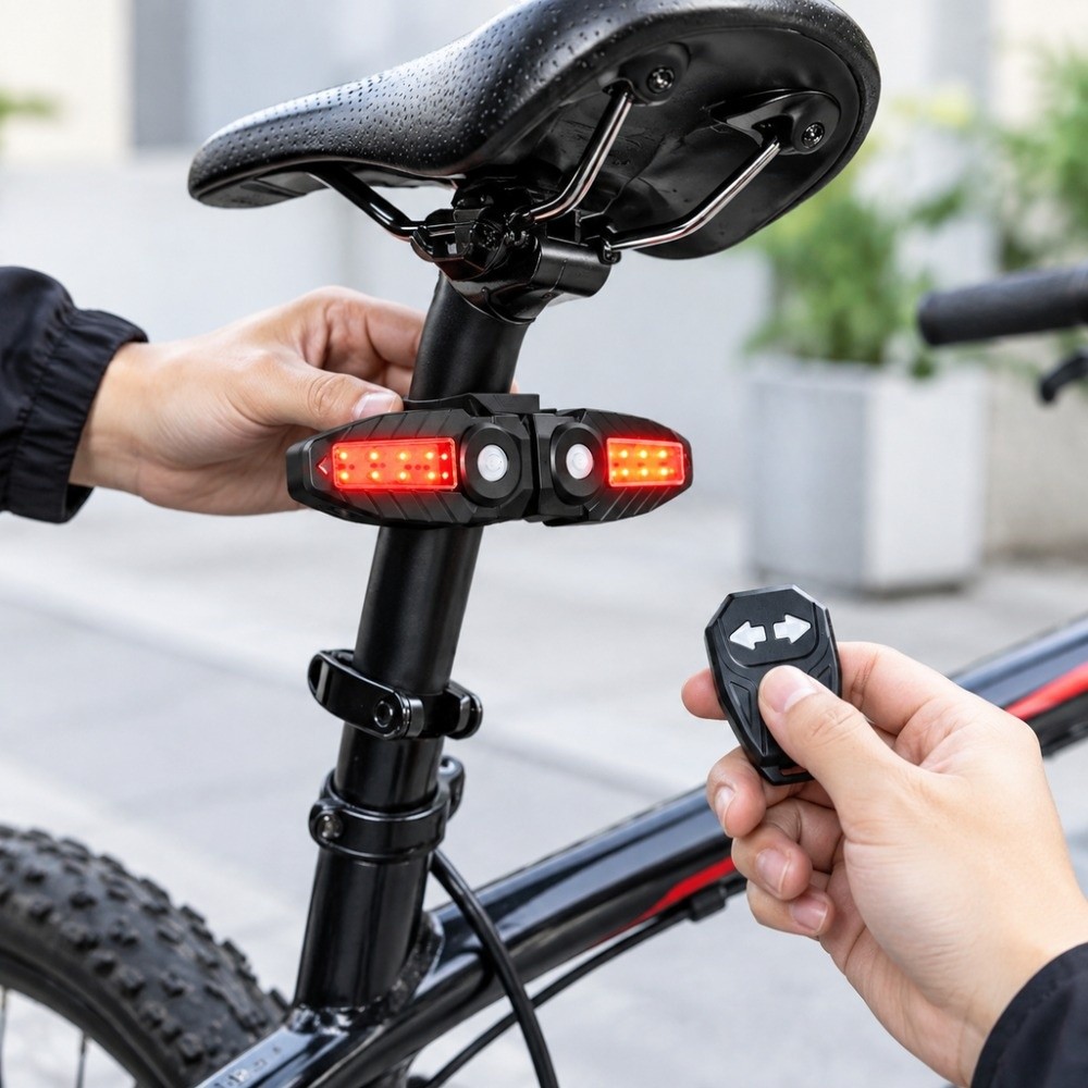 ไฟท้ายจักรยานควบคุมด้วยรีโมท พ - Turn Signal Bike Light Wireless Remote บทวิจารณ์และราคา
