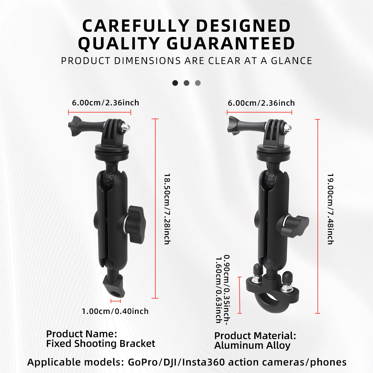 ขายึดกล้องติดจักรยานยนต์/จักรย - Action Camera Bike Mount Aluminum บทวิจารณ์และราคา