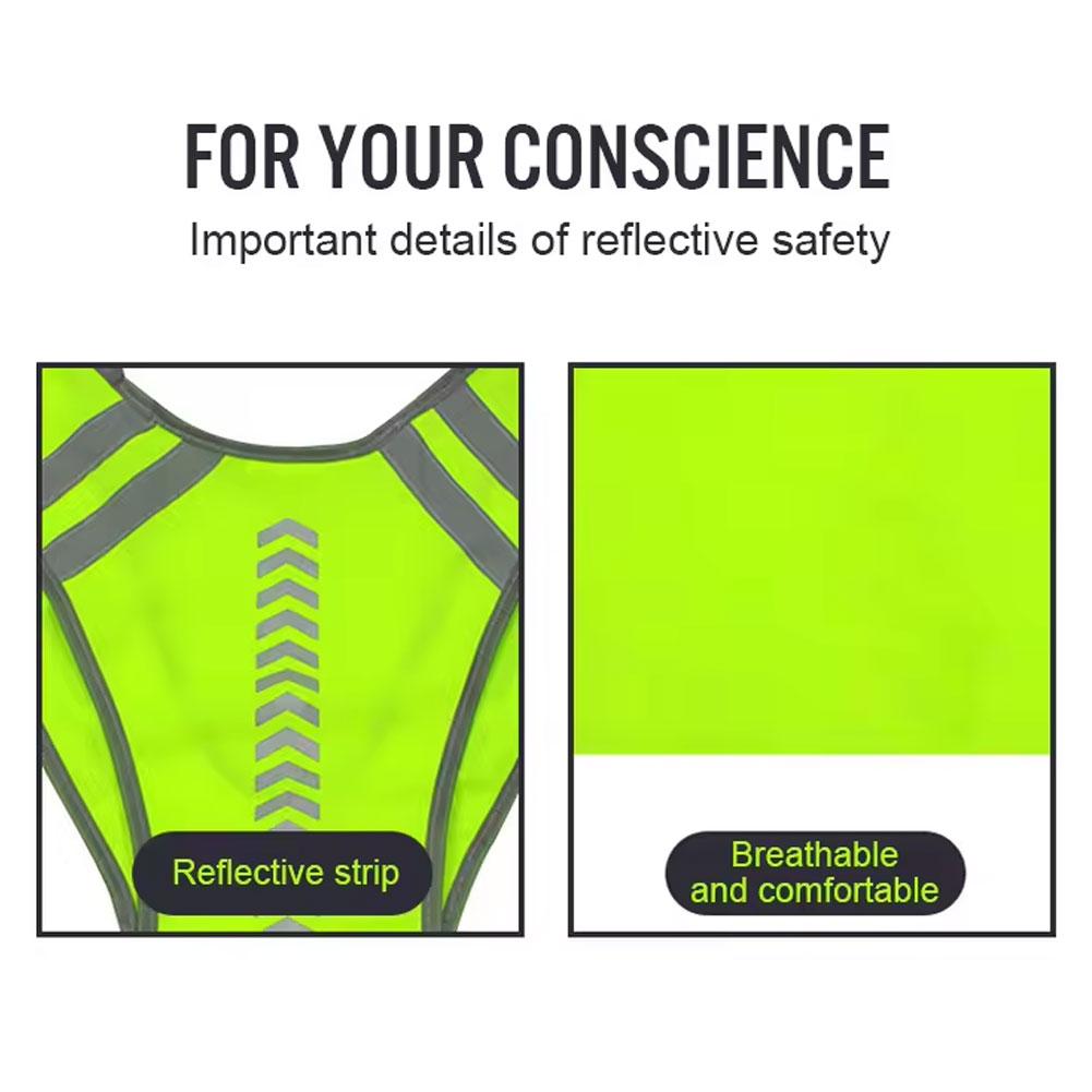 เสื้อกั๊กสะท้อนแสงสำหรับขี่มอเ - Reflective Cycling Vest High Visibility บทวิจารณ์และราคา