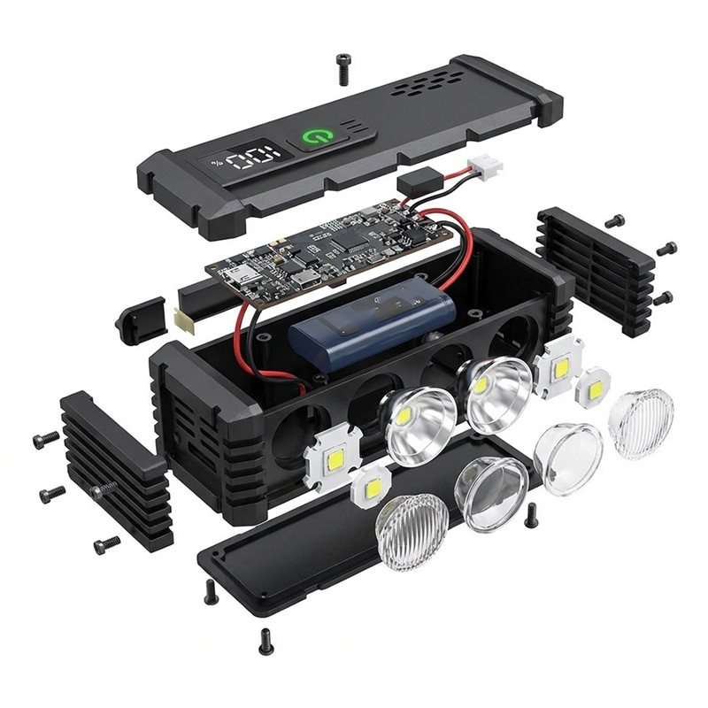 ไฟหน้าจักรยาน B48B-USB แบบชาร์ - Bike Headlight 2000 Lumens Rechargeable บทวิจารณ์และราคา