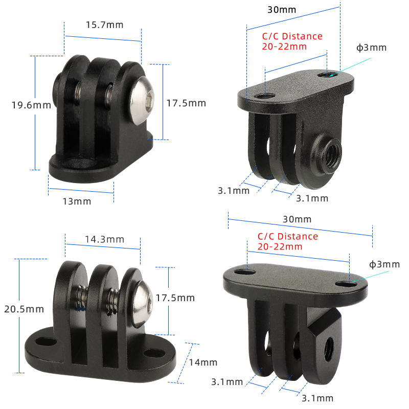 อะแดปเตอร์ยึดคอมพิวเตอร์จักรยา - Action Camera Bike Mount Aluminum บทวิจารณ์และราคา