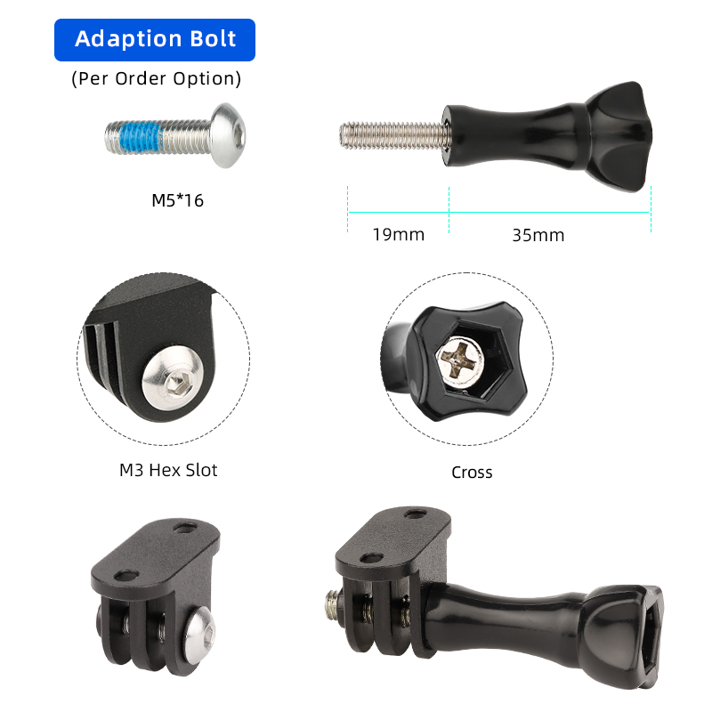 อะแดปเตอร์ยึดคอมพิวเตอร์จักรยา - Action Camera Bike Mount Aluminum บทวิจารณ์และราคา