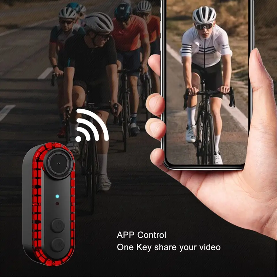 ไฟท้ายจักรยานแบบใหม่พร้อมกล้อง - Bike Tail Light With Camera 1080P บทวิจารณ์และราคา