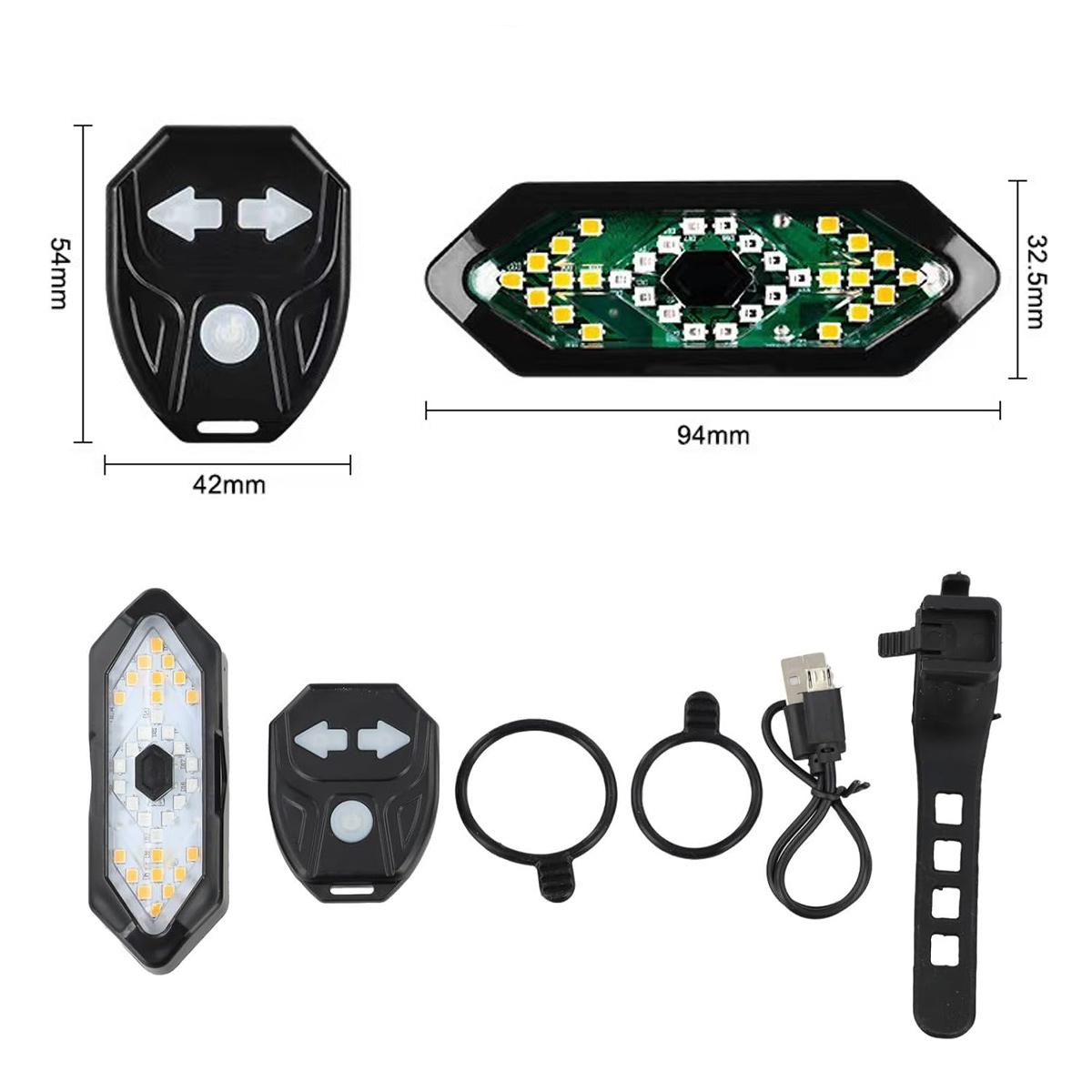 ไฟท้ายจักรยานแบบไร้สายพร้อมไฟเ - Turn Signal Bike Light Wireless Remote บทวิจารณ์และราคา