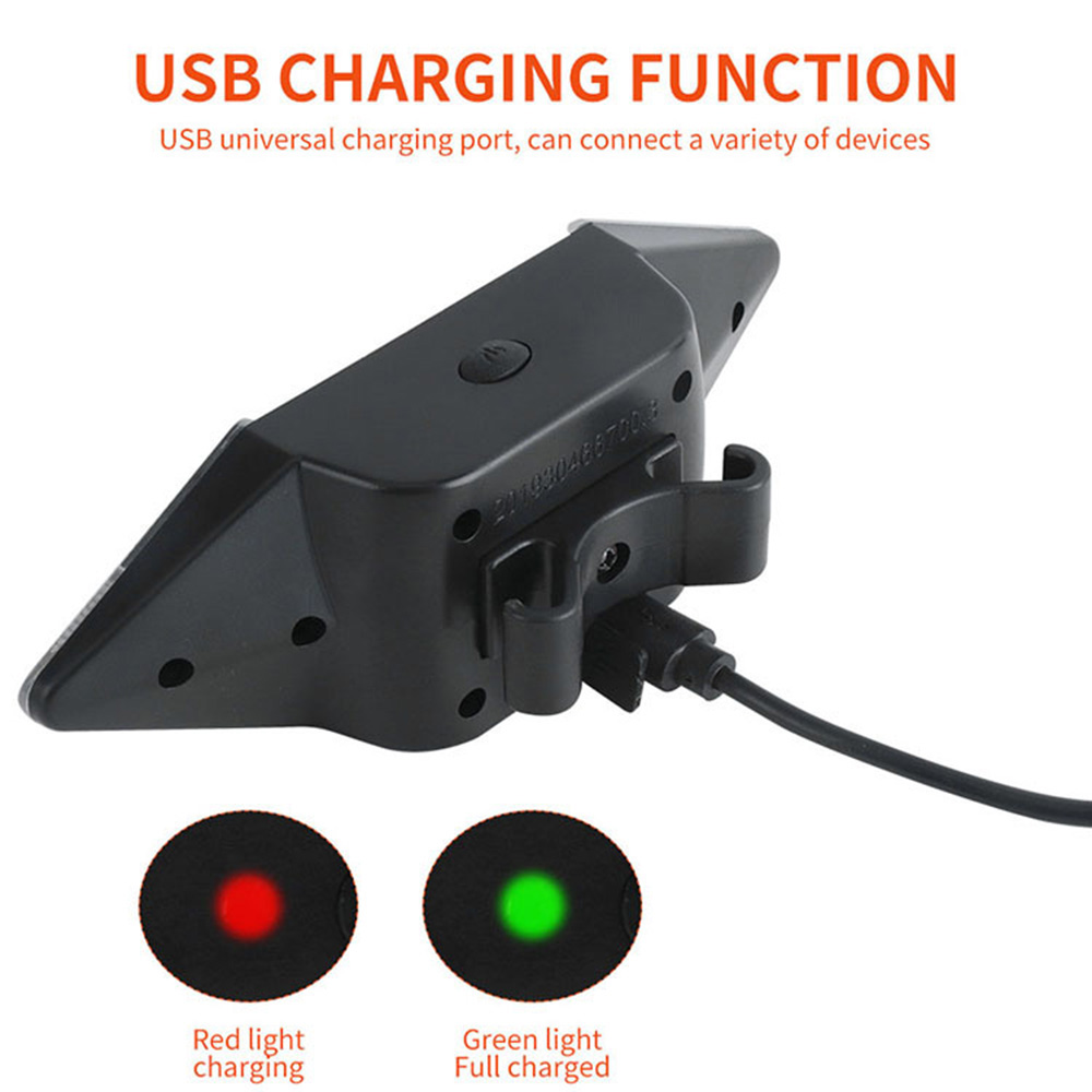 ไฟท้ายจักรยานไฟเลี้ยว USB ไฟท้ - Turn Signal Bike Light Wireless Remote บทวิจารณ์และราคา