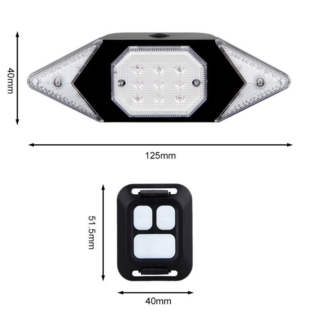ไฟท้ายจักรยานไฟเลี้ยว USB ไฟท้ - Turn Signal Bike Light Wireless Remote บทวิจารณ์และราคา