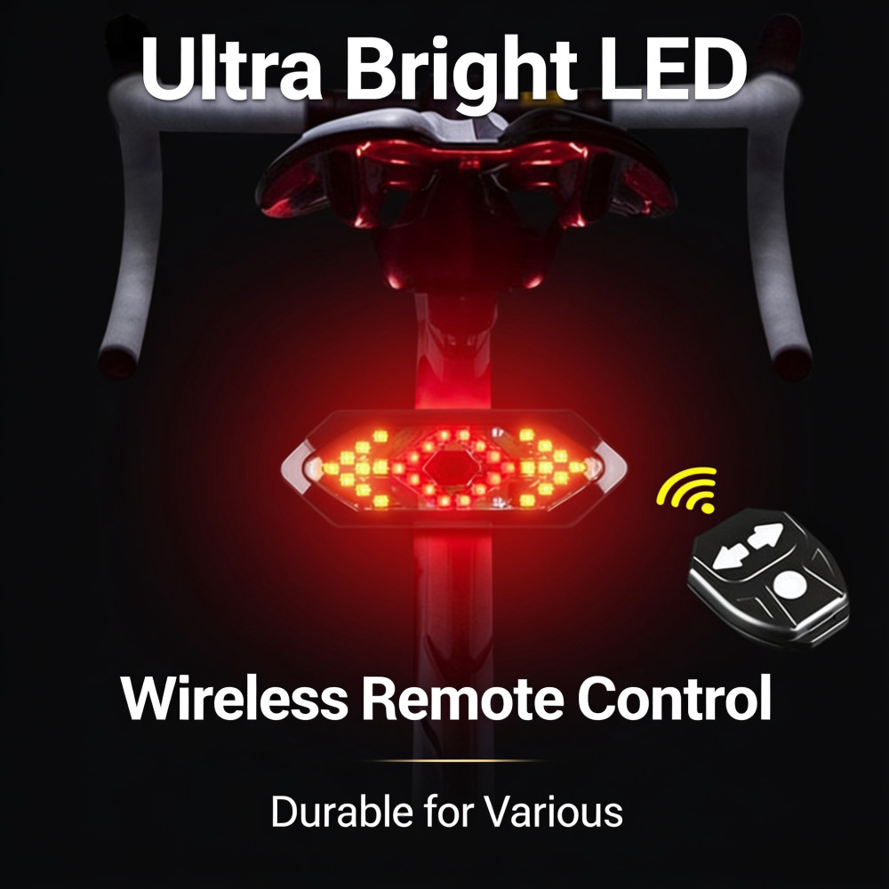 ไฟเลี้ยวจักรยาน ไฟท้าย LED ไร้ - Turn Signal Bike Light Wireless Remote บทวิจารณ์และราคา