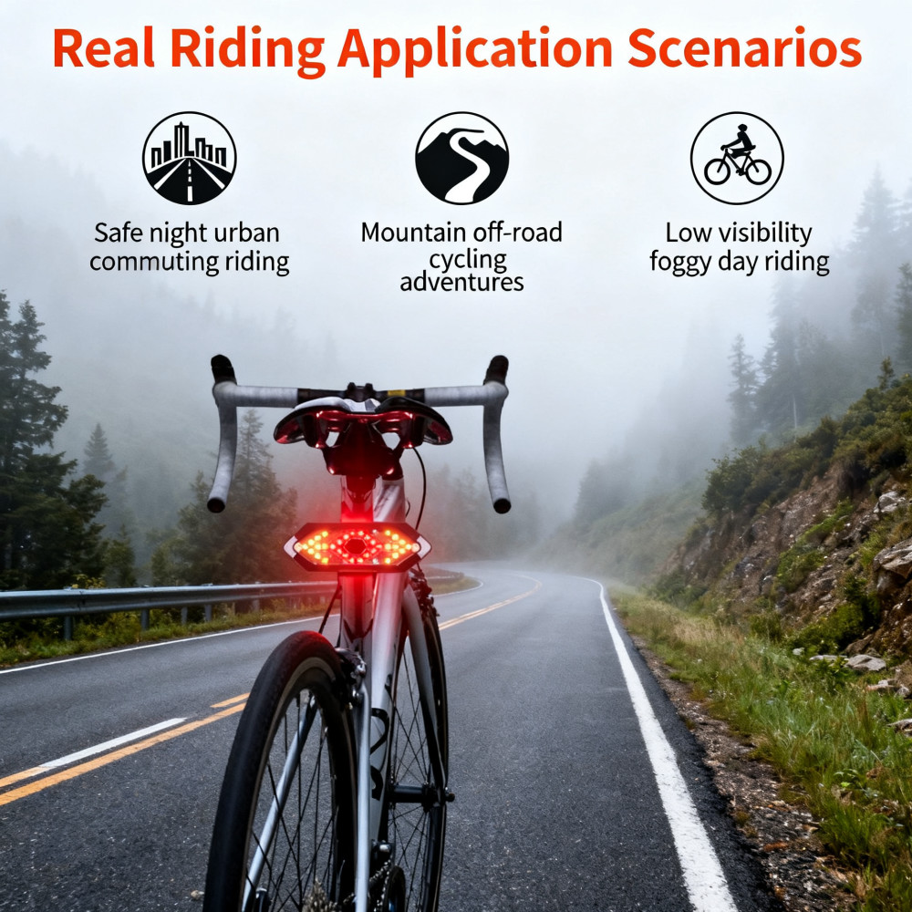 ไฟเลี้ยวจักรยาน ไฟท้าย LED ไร้ - Turn Signal Bike Light Wireless Remote บทวิจารณ์และราคา