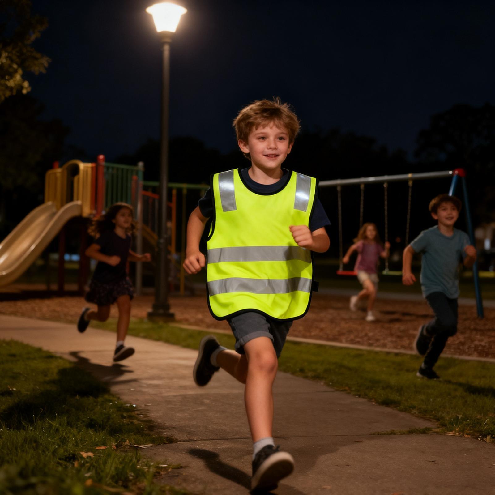 เสื้อกั๊กสะท้อนแสงสำหรับเด็ก 1 - Reflective Cycling Vest High Visibility บทวิจารณ์และราคา