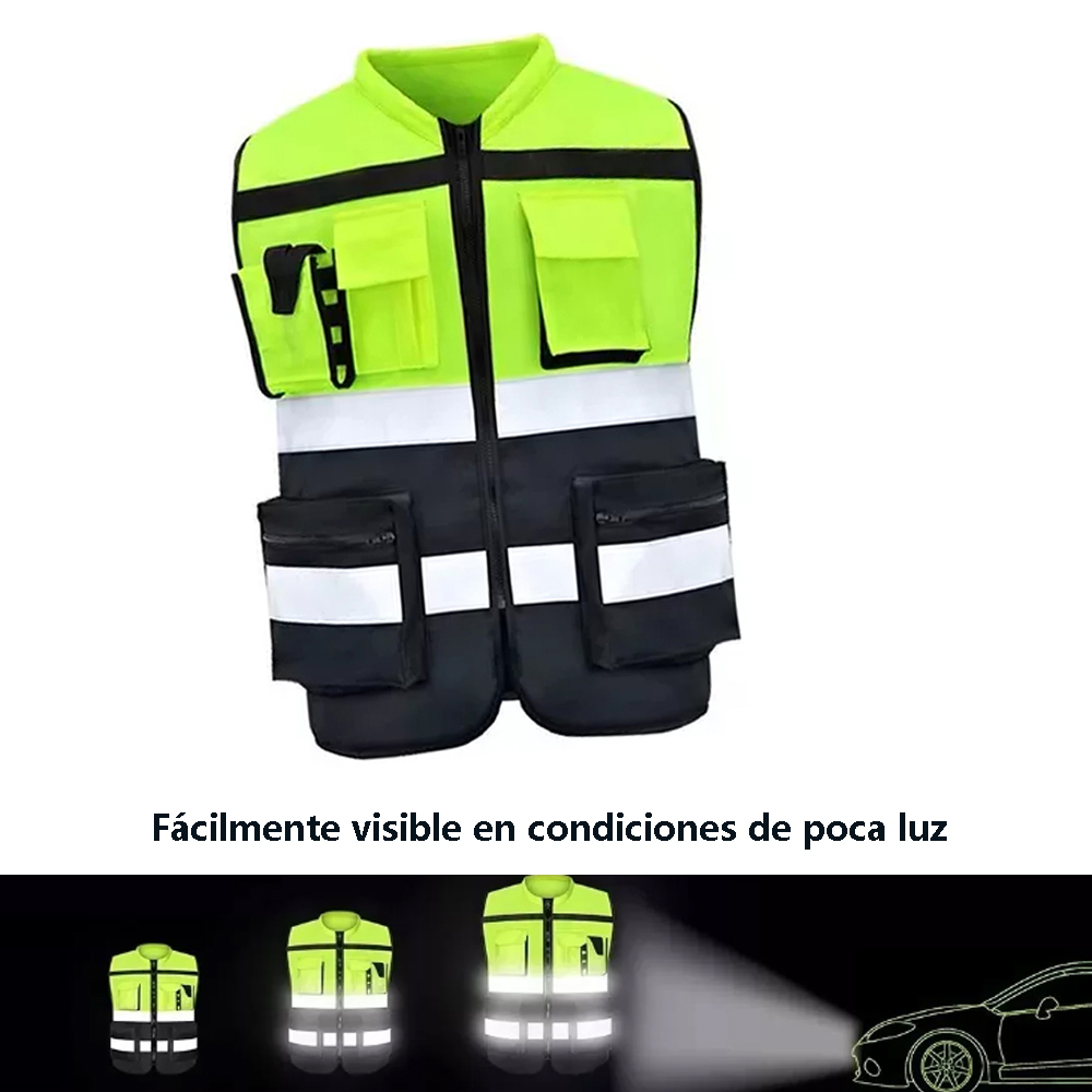 เสื้อกั๊กนิรภัยสีเหลืองสะท้อนแ - Reflective Cycling Vest High Visibility บทวิจารณ์และราคา